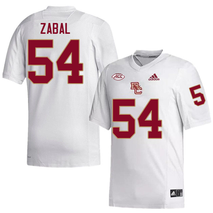 Boston College Eagles #54 Juan Zabal College Football Jerseys Stitched-White